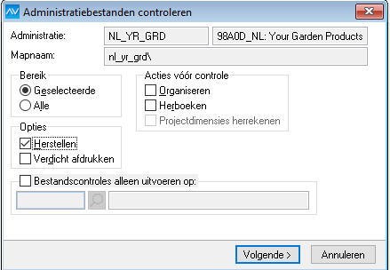 AV controleren admin1