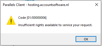 Melding 1 Insufficient rights