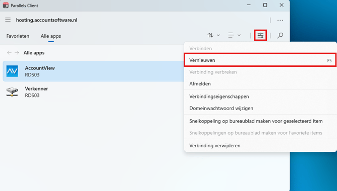 3. Snelkoppelingen vernieuwen