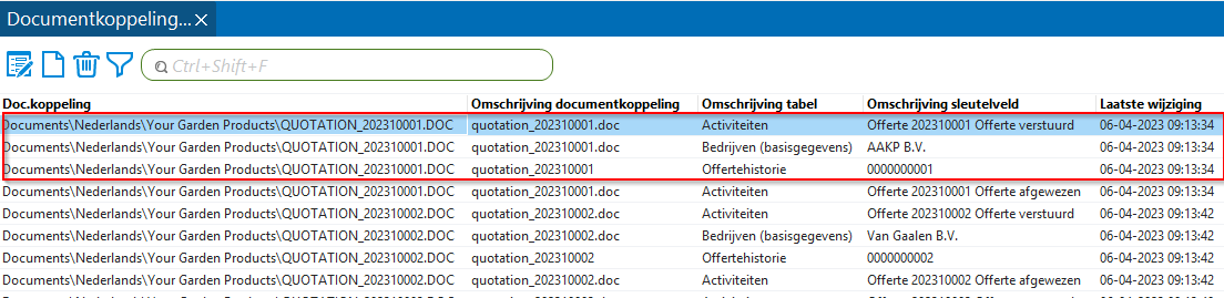 av-sup documentkoppeling overzicht