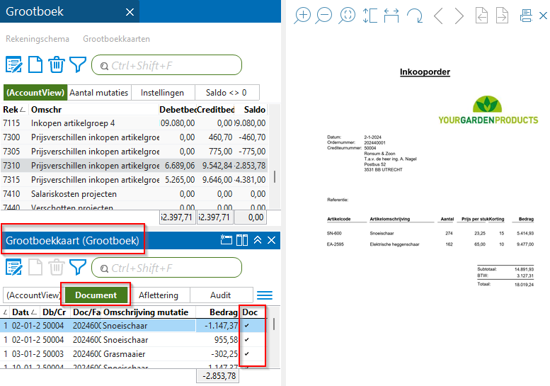 av-sup documentviewer weergaven