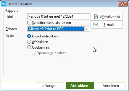 av-sup afdrukmenu