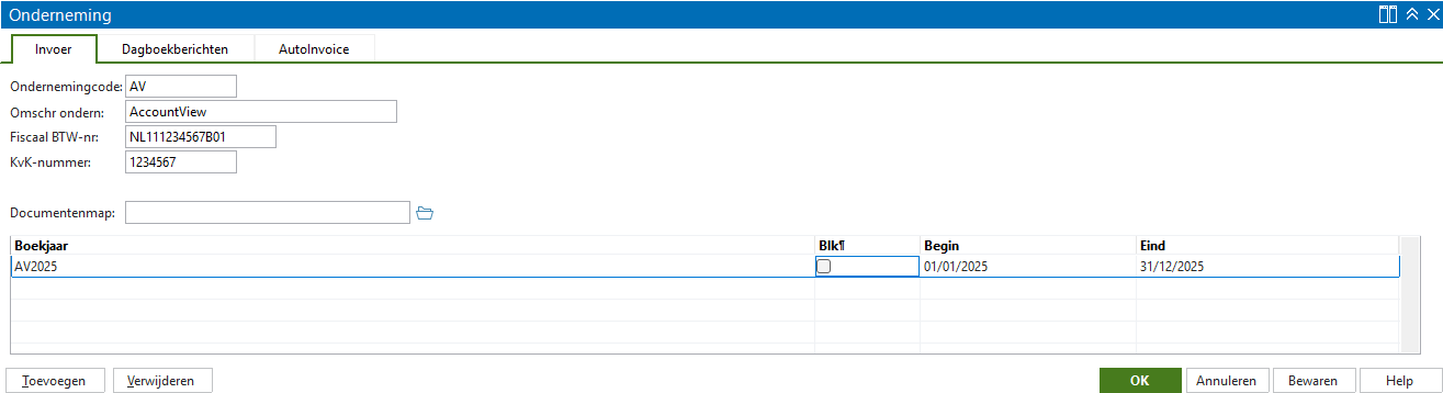 av-sup onderneming autoinvoice