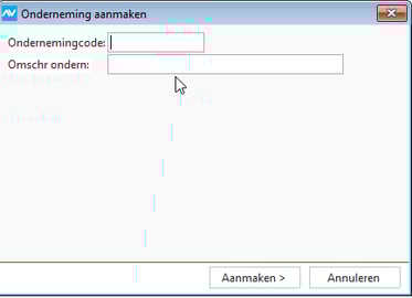 av sup integ onderneming aanmaken