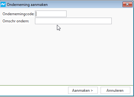 av sup integ onderneming aanmaken