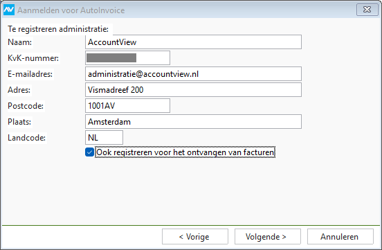 av-sup aanmelden autoinvoice  9-1