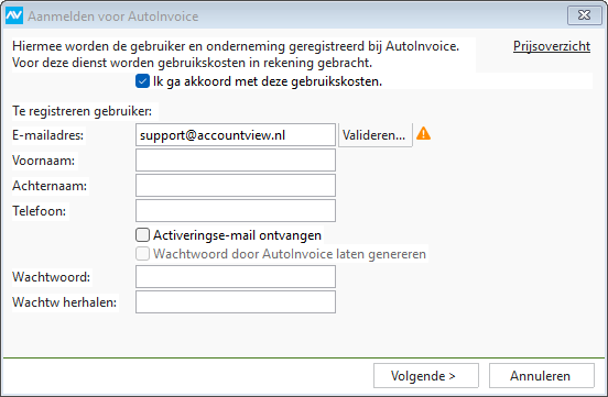 av-sup aanmelden autoinvoice 4