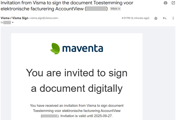 av-sup starten AUINV email accordering