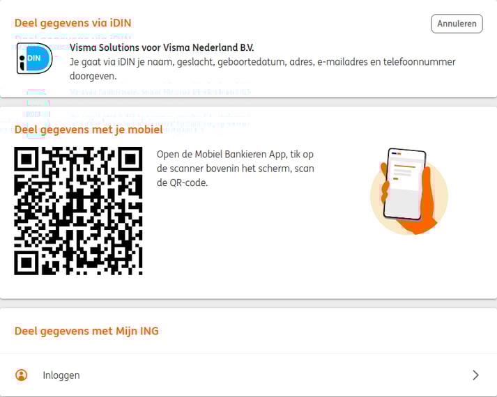 av-sup starten AUINV iDIN bank ING