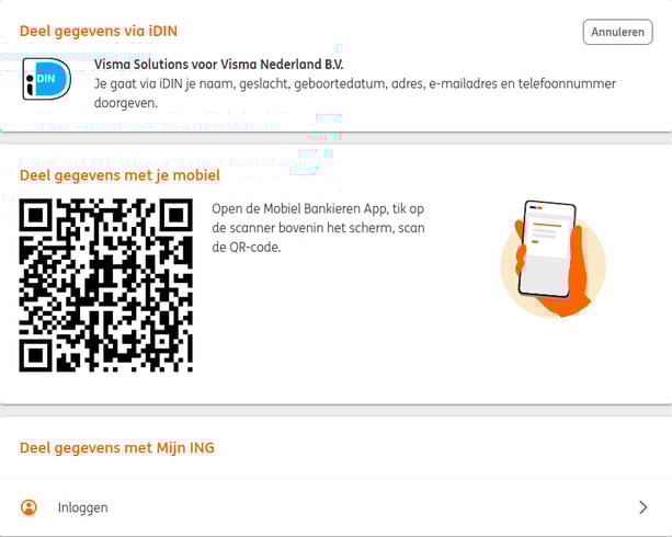 av-sup starten AUINV iDIN bank ING