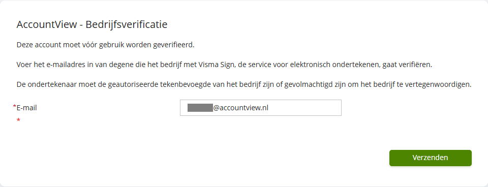 av-sup starten AUINV verificatie onderneming