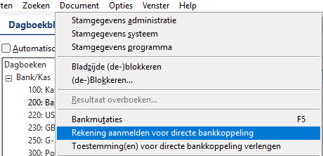 av-support-aanmelden bank optie in Accountview