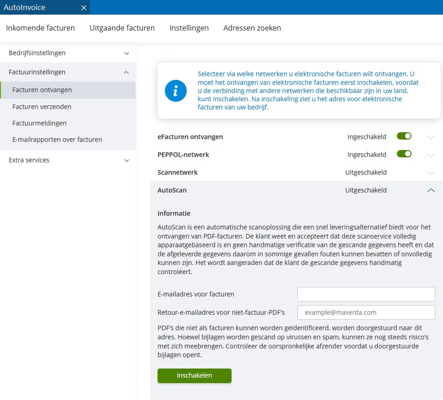 av-sup starten AUINV AV autoscan