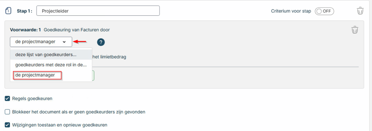 av-support approval projectleider workflow